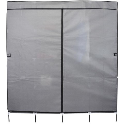 SZAFA TEKSTYLNA GARDEROBA 168x45x172CM CIEMNOSZARA 45238 SASKA GARDEN