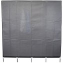 SZAFA TEKSTYLNA GARDEROBA 168x45x172CM CIEMNOSZARA 45238 SASKA GARDEN