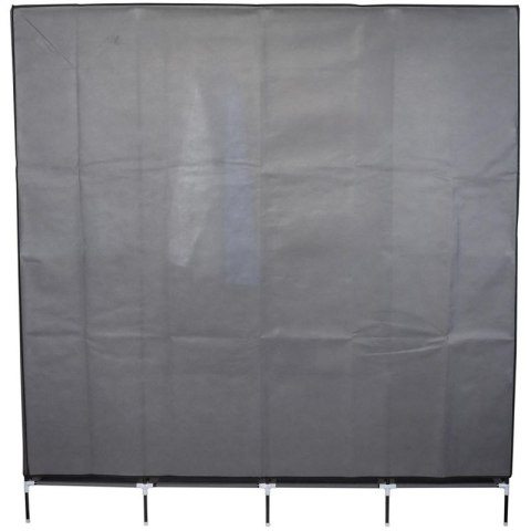 SZAFA TEKSTYLNA GARDEROBA 168x45x172CM CIEMNOSZARA 45238 SASKA GARDEN