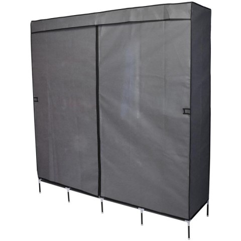 SZAFA TEKSTYLNA GARDEROBA 168x45x172CM CIEMNOSZARA 45238 SASKA GARDEN