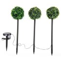 ZESTAW LAMP SOLARNYCH 3 KUL BUKSZPANOWYCH 27 LED SASKA GARDEN