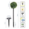 ZESTAW LAMP SOLARNYCH 3 KUL BUKSZPANOWYCH 27 LED SASKA GARDEN