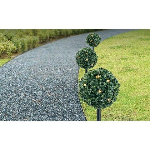 ZESTAW LAMP SOLARNYCH 3 KUL BUKSZPANOWYCH 27 LED SASKA GARDEN