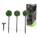 ZESTAW LAMP SOLARNYCH 3 KUL BUKSZPANOWYCH 27 LED SASKA GARDEN