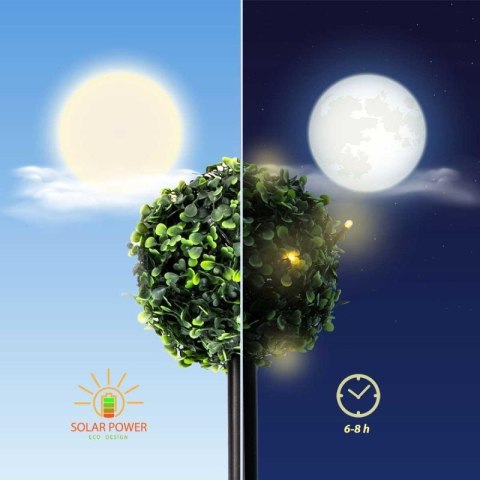 ZESTAW LAMP SOLARNYCH 3 KUL BUKSZPANOWYCH 27 LED SASKA GARDEN