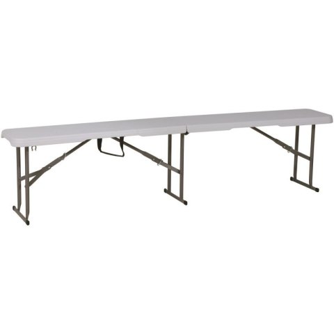 ŁAWKA CATERINGOWA SKŁADANA 183X28X43CM BIAŁA SASKA GARDEN