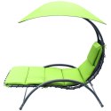 LEŻAK FOTEL Z PARASOLEM BERGAMO 200x125x180CM LIMONKA SASKA GARDEN