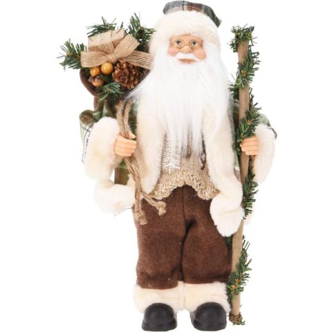 MIKOŁAJ ŚWIĄTECZNY DEKORACYJNY STOJĄCY DELUXE 30CM BROWN Deluxe