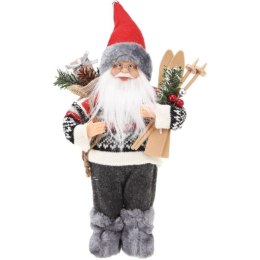 MIKOŁAJ ŚWIĄTECZNY DEKORACYJNY STOJĄCY DELUXE 30CM GREY Deluxe