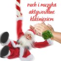 MIKOŁAJ ŚWIĄTECZNY GRAJĄCY RUSZAJĄCY SIĘ WISZĄCY Z LIZAKIEM CANDY 82CM MICA MICA
