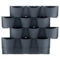 KWIETNIK OGRÓD WERTYKALNY WISZĄCY ANTRACYT Prosperplast