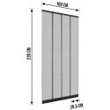 MOSKITIERA DRZWIOWA LAMELOWA 100X220 POLIESTER+TAŚMA RZEP Easy life Mako