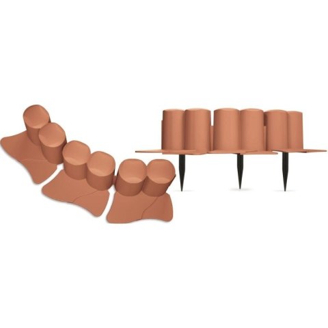 PALISADA OGRODOWA OBRZEŻE TRAWNIKOWE 302CM IPAL 6 TERAKOTA Prosperplast