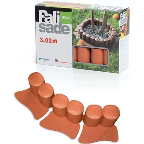 PALISADA OGRODOWA OBRZEŻE TRAWNIKOWE 302CM IPAL 6 TERAKOTA Prosperplast