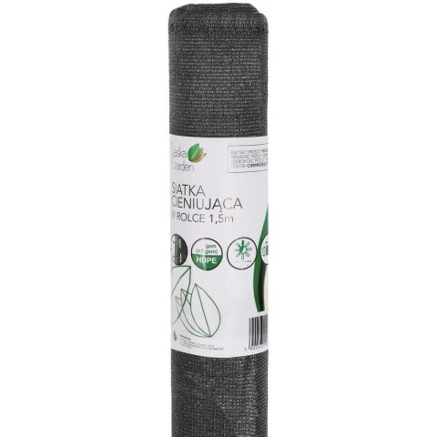SIATKA CIENIUJĄCA 110G/M2 1.5X25M CIEMNO SZARA SASKA GARDEN