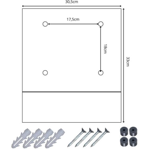 SKRZYNKA NA LISTY 30,5X9,5X33CM 1067520 SASKA GARDEN SASKA