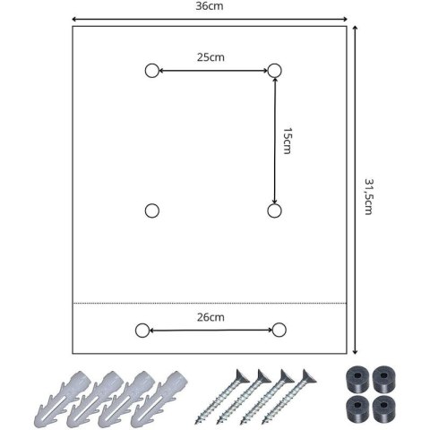 SKRZYNKA NA LISTY 36X9X31,3CM 1067568 SASKA GARDEN SASKA