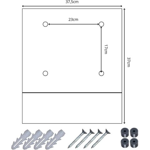 SKRZYNKA NA LISTY 37X37X10.5CM 1067544 SASKA GARDEN SASKA