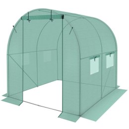 SZKLARNIA TUNEL OGRODOWY 200x200x200CM PE KONSTRUKCJA STAL ZIELONA SASKA GARDEN