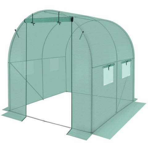 SZKLARNIA TUNEL OGRODOWY 200x200x200CM PE KONSTRUKCJA STAL ZIELONA SASKA GARDEN
