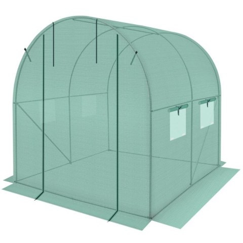 SZKLARNIA TUNEL OGRODOWY 200x200x200CM PE KONSTRUKCJA STAL ZIELONA SASKA GARDEN