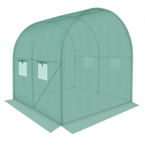 SZKLARNIA TUNEL OGRODOWY 200x200x200CM PE KONSTRUKCJA STAL ZIELONA SASKA GARDEN