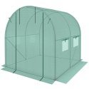 SZKLARNIA TUNEL OGRODOWY 200x200x200CM PE KONSTRUKCJA STAL ZIELONA SASKA GARDEN