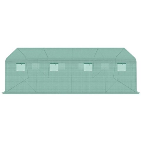 SZKLARNIA TUNEL OGRODOWY 300x600x200CM PE KONSTRUKCJA STAL ZIELONY SASKA GARDEN