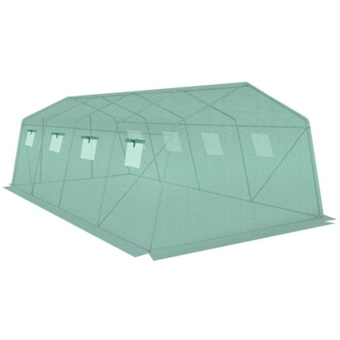 SZKLARNIA TUNEL OGRODOWY 300x600x200CM PE KONSTRUKCJA STAL ZIELONY SASKA GARDEN