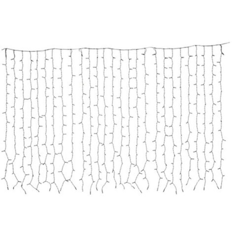 LAMPKI CHOINKOWE KURTYNA ŚWIETLNA 200x70CM ZEW LED CIEPŁY BIAŁY FLASH
