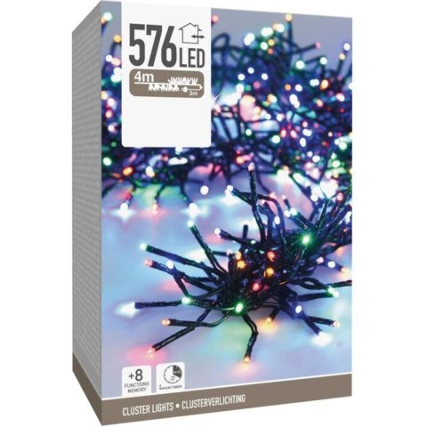 LAMPKI CHOINKOWE ŁAŃCUCH ŚWIETLNY 576 LED TIMER MULTIKOLOR Koopman