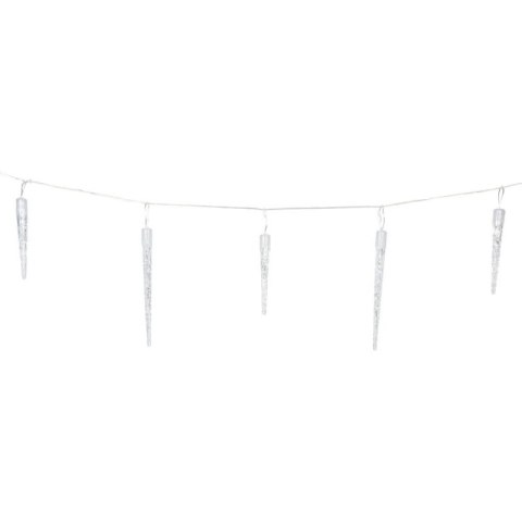 LAMPKI KURTYNA ŚWIETLNA SOPLE ZEW 72 LED ZIMNY BIAŁY TIMER