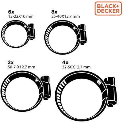OPASKA ŚLIMAKOWA OBEJMA ZACISKOWA 20SZT BLACK + DECKER WD