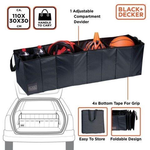 ORGANIZER SCHOWEK 4 KOMORY SKŁADANY 110X30X30cm BLACK + DECKER WD