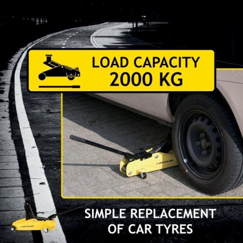 PODNOŚNIK SAMOCHODOWY LEWAREK HYDRAULICZNY ŻABA DUNLOP 2000KG Dunlop