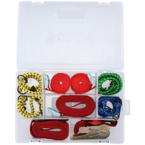 TAŚMY GUMY DO MOCOWANIA BAGAŻU HAKI 8SZT DUNLOP BOX Dunlop