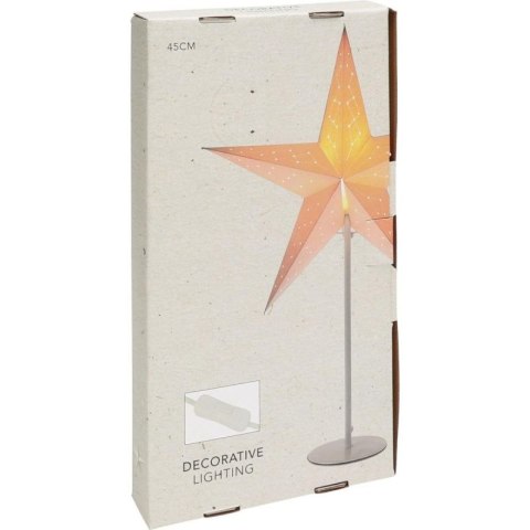LAMPKA DEKORACYJNA GWIAZDA ADWENTOWA STOJĄCA LED 45CM BIAŁA