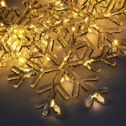 LAMPKI CHOINKOWE KURTYNA ŚWIETLNA 120x120 CM 232LED CIEPŁY BIAŁY PŁATKI ŚNIEGU Koopman