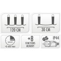 LAMPKI CHOINKOWE KURTYNA ŚWIETLNA 120x120 CM 232LED MULTIKOLOR PŁATKI ŚNIEGU Koopman