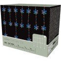 LAMPKI CHOINKOWE KURTYNA ŚWIETLNA 200x200 CM 408LED PŁATKI ŚNIEGU MULTIKOLOR Koopman