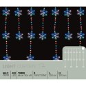LAMPKI CHOINKOWE KURTYNA ŚWIETLNA 200x200 CM 408LED PŁATKI ŚNIEGU MULTIKOLOR Koopman
