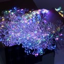 LAMPKI CHOINKOWE KURTYNA ŚWIETLNA 200x200 CM 408LED PŁATKI ŚNIEGU MULTIKOLOR Koopman