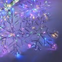 LAMPKI CHOINKOWE KURTYNA ŚWIETLNA 200x200 CM 408LED PŁATKI ŚNIEGU MULTIKOLOR Koopman