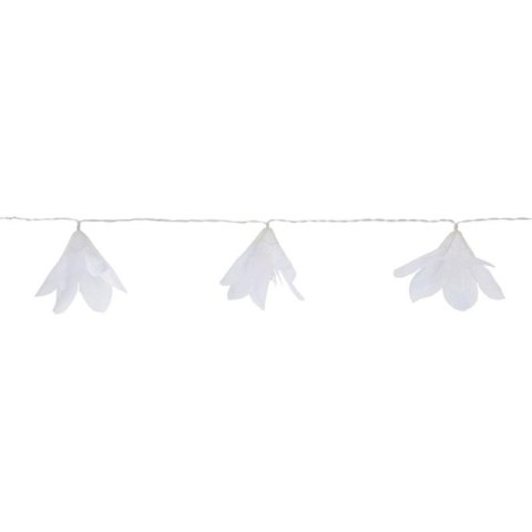 LAMPKI DRUCIKI NA BATERIE GIRLANDA 20 LED KWIATY CIEPŁY BIAŁY