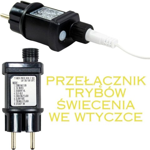 PŁOTEK DEKORACYJNY LED 8SZT CIEPŁY BIAŁY