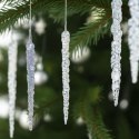 SOPLE LODU KRYSZTAŁOWE DEKORACJA WISZĄCA 22CM 4SZT Koopman