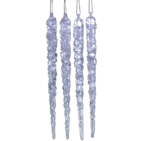 SOPLE LODU KRYSZTAŁOWE DEKORACJA WISZĄCA 22CM 4SZT Koopman