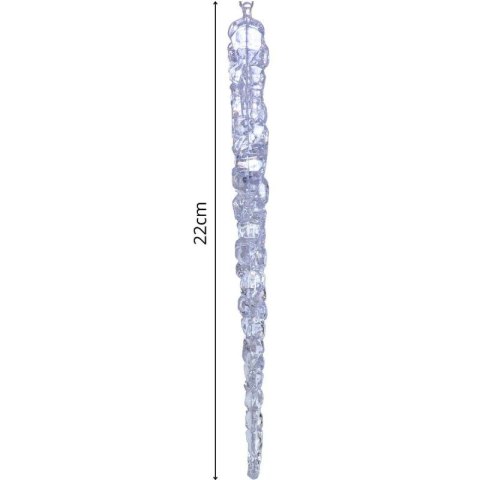 SOPLE LODU KRYSZTAŁOWE DEKORACJA WISZĄCA 22CM 4SZT Koopman