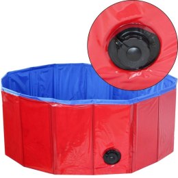 BASEN OGRODOWY SKŁADANY DLA PSA 80X30CM CZERWONY MAXPRO MAXXPRO