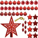 BOMBKA DEKORACYJNA PLASTIKOWA BEZPIECZNA 40SZT CZERWONY MICA MICA